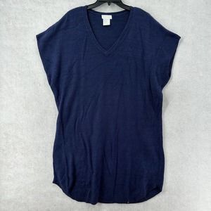 Softies Cozy Sweater‎ Dress Womens XL Blue Short Sleeve SUPER SOFT